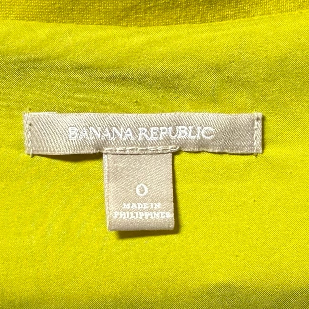 Banana Republic Citron Wasabi Colorblock Strappy Mini Dress Size 0 - Picture 3 of 6
